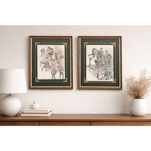 Ronald Embleton Vintage Framed Prints — Set of 2 — Classic Wall Art